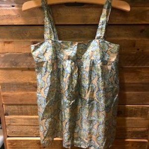 Rachel Mara 100% silk Square neck top